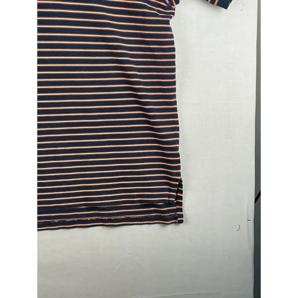 Polo Ralph Lauren Golf Shirt Men's Size XL Blue Orange Striped Short Sleeve